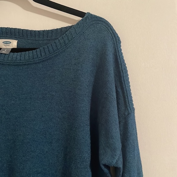 Tunic sweater in dark peacock blue - Picture 3 of 5